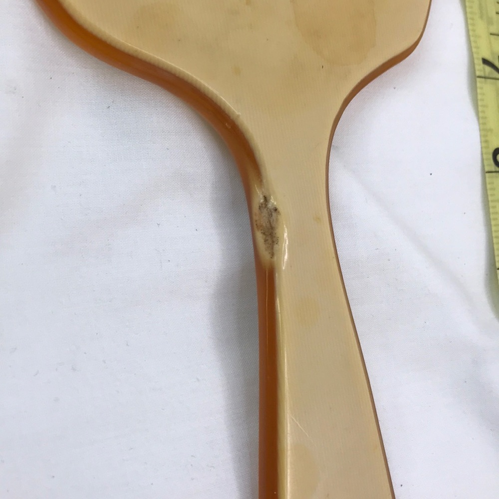 Vintage Beveled Hand Held Mirror & Brush ~ 1950’s - Picture 5 of 14